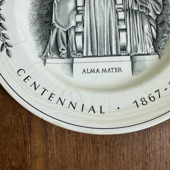 COPELAND SPODE University of Illinois Commemorative Plate 1867-1967 100 Years - Picture 2 of 5